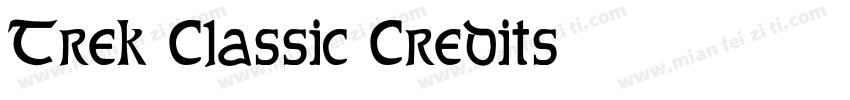 Trek Classic Credits字体转换